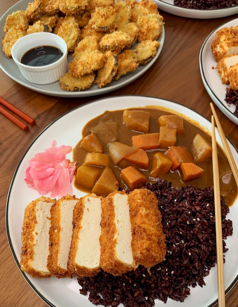 Tofu Katsu Curry & Eggplant Tonkatsu